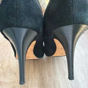 Cole Haan Nike collab Black 4 in high heel stiletto Suede booties Pumps size 9B